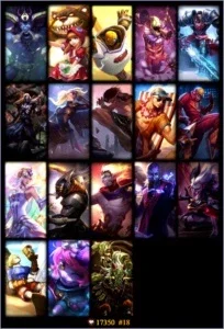 Unranked S4 58 Champs  18 skins, 7 sentinelas 1 croma