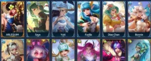 Conta - Heroes evolved, heróis: 113, skins: 243.