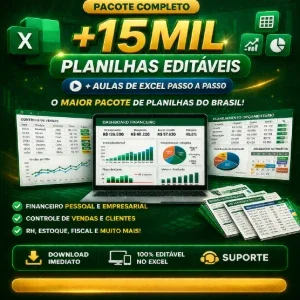 15K Planilha + Bonus De Aula De Excel