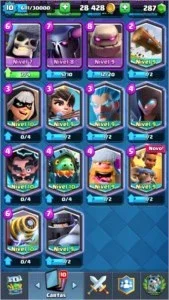 Vendo conta Clash Royale Nível 10, 11 lendárias