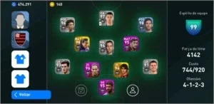 Conta no Pés Mobile - Com Messi e Cristiano Ronaldo.