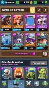Clash Royale arena 7,2 lendárias mineiro e cemiterio