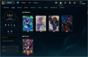 CONTA LEAGUE OF LEGENDS OURO 2 COM TODOS CAMPEÕS + 161 SKINS
