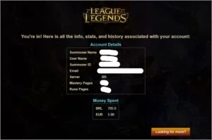 Conta platina league of legends