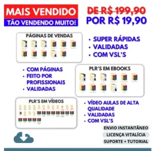Mega Pacote +12.000 Plr + Plr em vídeos + Paginas de Vendas!