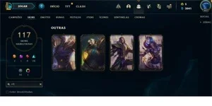 Conta lvl 406,todos os champs,+117 skins,ultimate sona udyr
