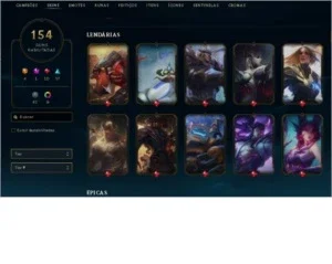 CONTA LOL COM MUITAS SKINS