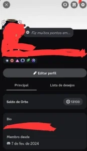 Conta de discord de 2024, com 13k de orbs e decorações