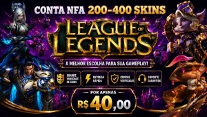 Conta League of Legends NFA | 200 a 400 Skins 🔥