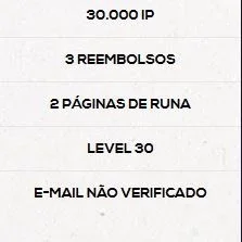 Conta Smurf BR Unranked 30k IP Email não verificado