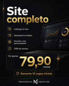 Site Completo + Dashboard e CRM de clientes