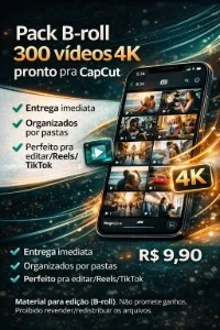 🎬✨ Pack B-Roll 4K: 300 Vídeos Prontos!