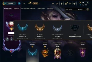 Platina 4 com TODOS os Champs e 132 Skins +2 Prestigios