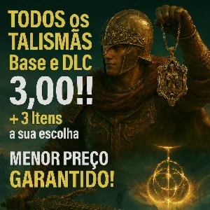 Elden Ring - Todos os Talimãs Base e DLC + 1 Item(PS4/PS5)