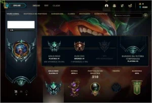 Conta League of Legends platina 4