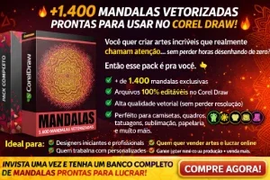 +1.400 Mandalas Vetorizadas Prontas Para Usar No Corel Draw!