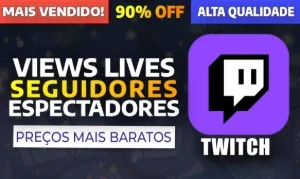 TWITCH LIVE, SEGUIDORES, CURTIDAS, VIEWS, ESPECTADORES