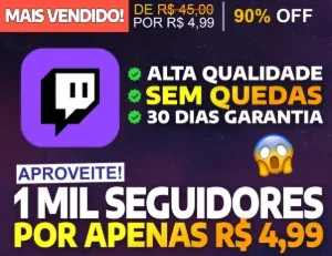 [Promoção] 500 Seguidores Twitch | Sem Quedas | 24h On 🔥