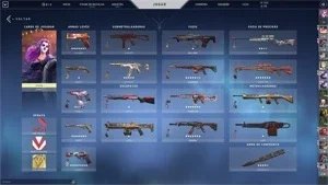 Conta de Valorant com 1500 em skins passes e cards
