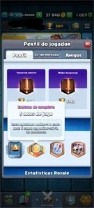 clash royale lvl 10 5000 trofeus 13 lendarias e 1000 gem