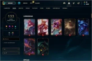 Conta lol 133 skins lvl 263