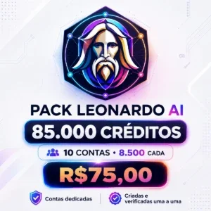 Pack Leonardo AI 10 contas 85.000 mil creditos