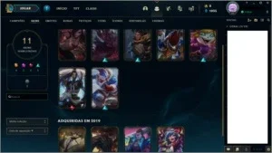 2 contas de lol com skins