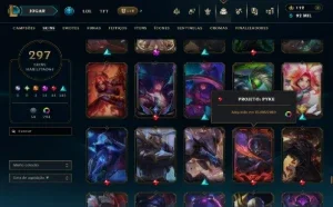 Conta Lol com repasse de toda a titularidade + 297 skins