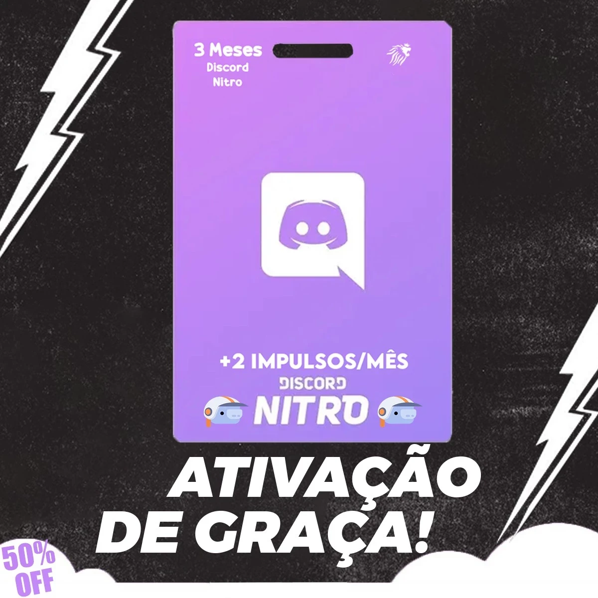 Discord Nitro 3 Meses + 6 Impulsos + Envio Imediato - Social Media