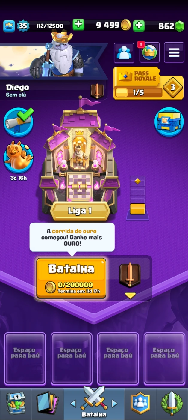 COMO RESGATAR 1MILHÃO 750MIL DE OURO NO CLASH ROYALE JOGO DE