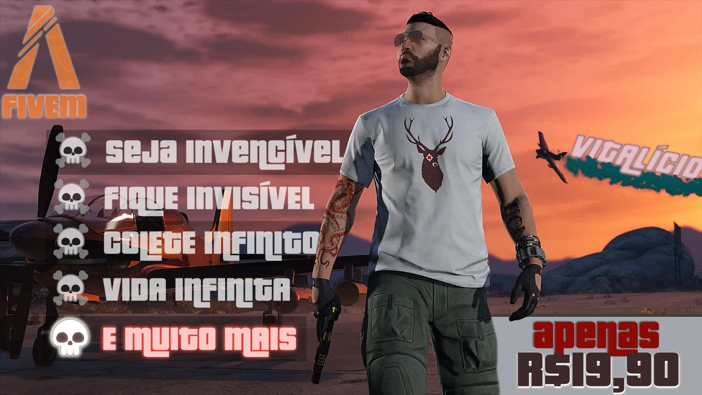 Dinheiro, Armas, Colete Para Gta V Fivem Rp, Qualquer City - DFG