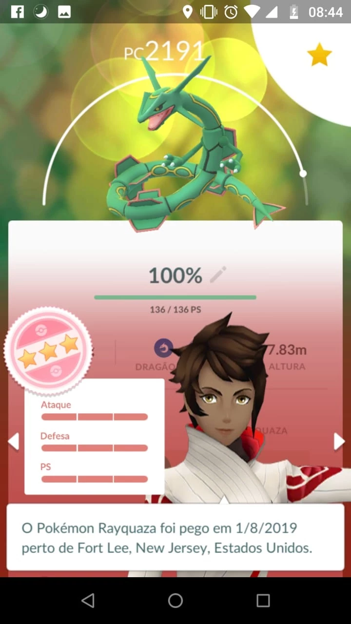 Pokémon Go Nível 40 Com Rayquaza Shiny 100% - Pokemon Go - DFG