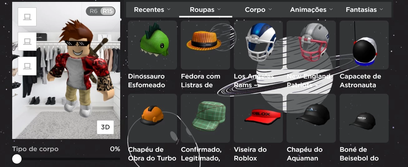 Chapéu Roblox