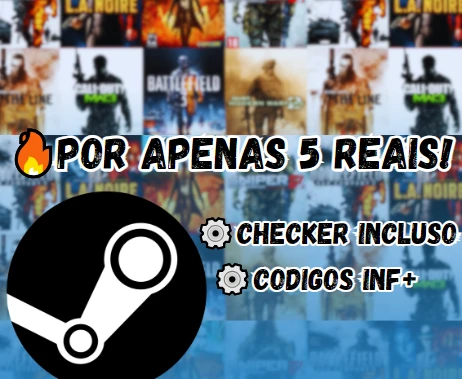 🤖Gerador De Codigos Steam + Checker❗ - Outros - DFG