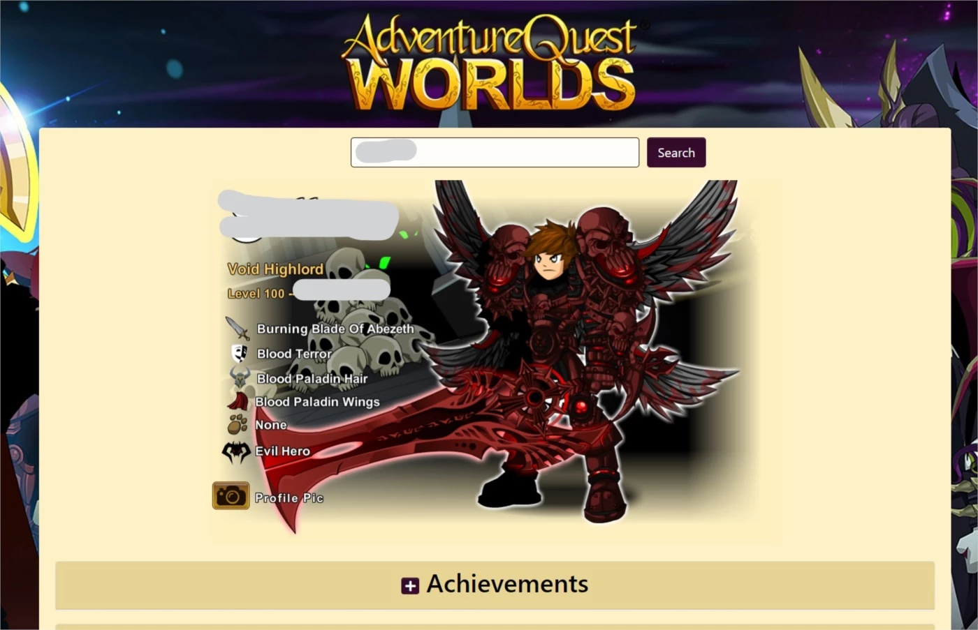 Conta Aqw Endgame 11 Anos - Adventure Quest World - DFG