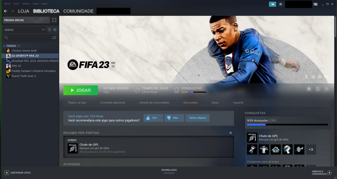 Conta Steam Com Fifa 23 Ultimate Team, E Outros Jogos - DFG