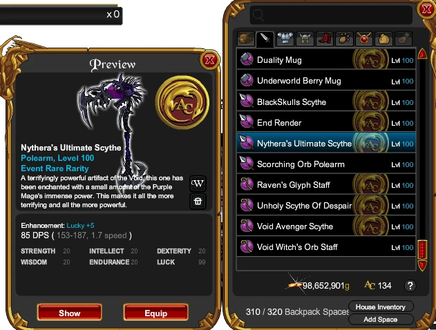 Farming Dragon Blade of Nulgath! (and other stuff) AQW 