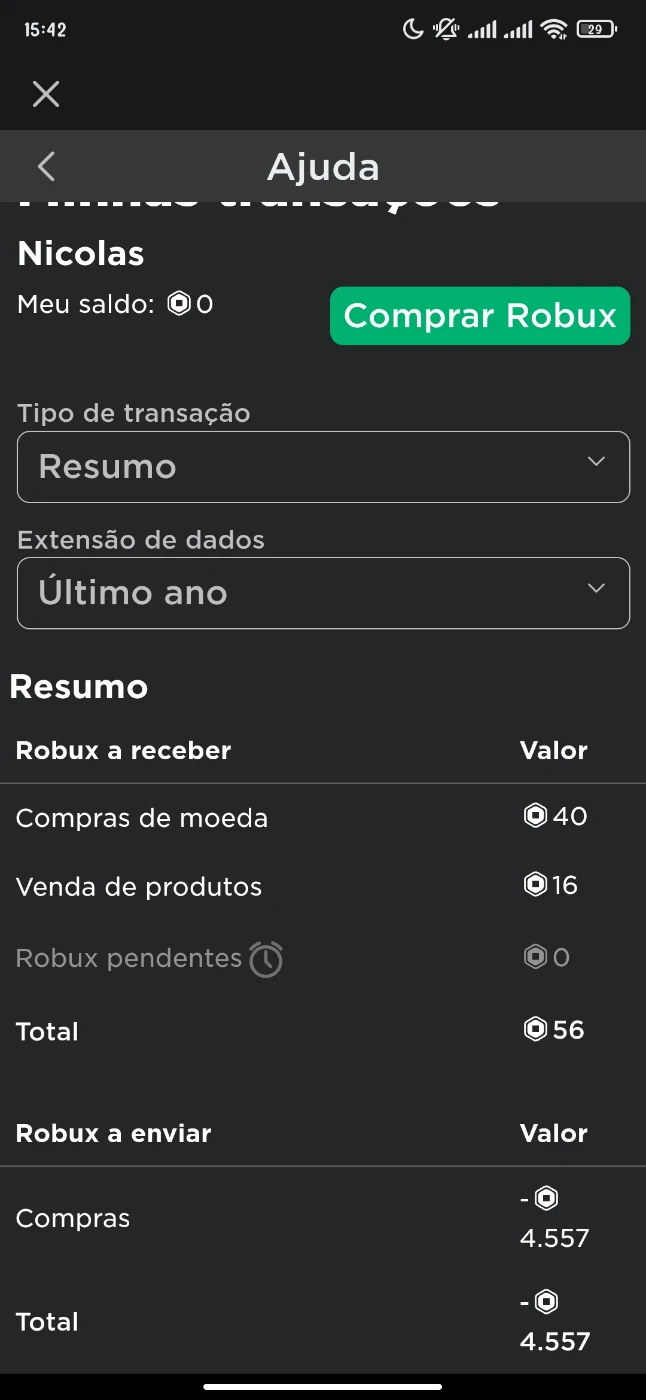 Conta Roblox Com Mais De 500K De Robux Gastos - Others - DFG