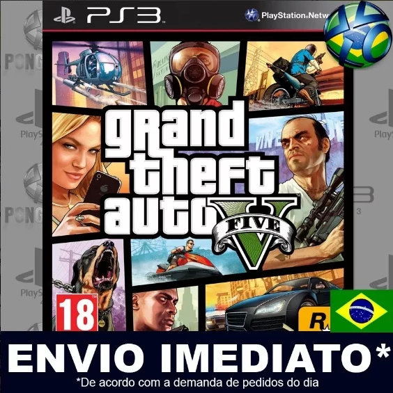 Grand Theft Auto V GTA 5 Playstation 3 Mídia Digital - Frigga Games