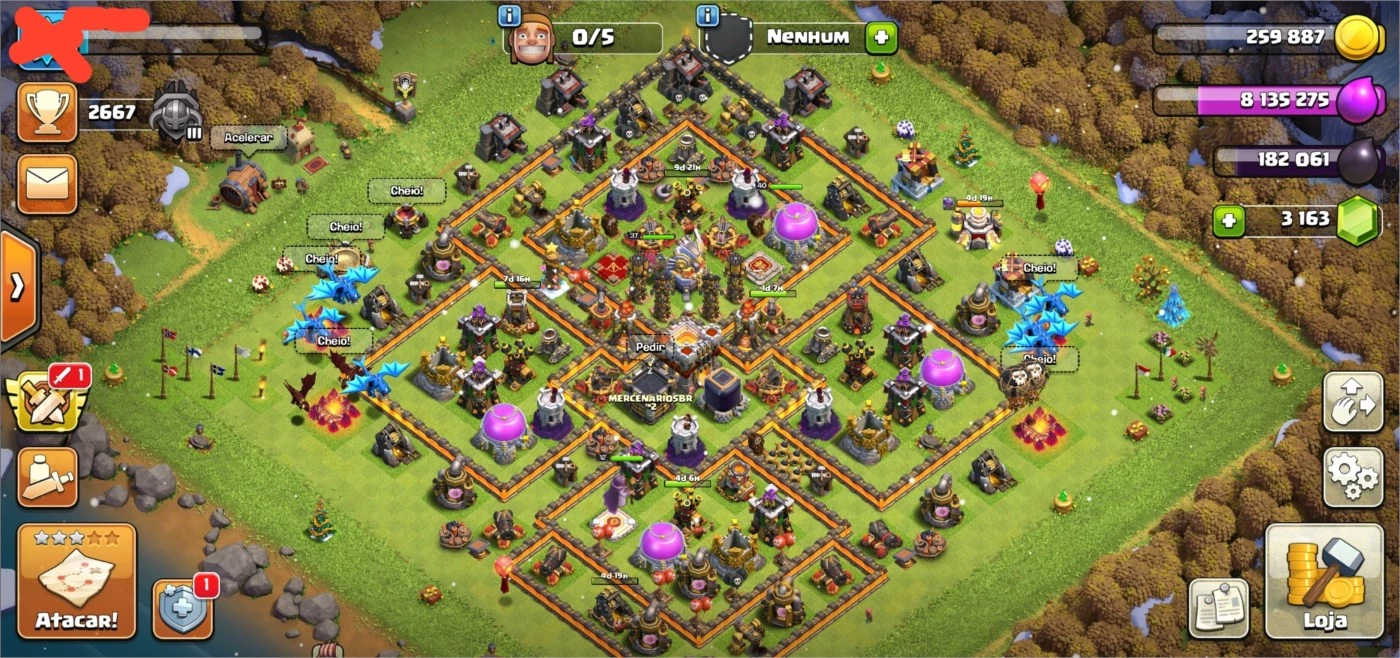 Desapego Games - Clash of Clans (COC) > CONTA CLASH OF CLANS CV 7 FULL+4  CONSTRUTORES+ITENS MÁGICOS