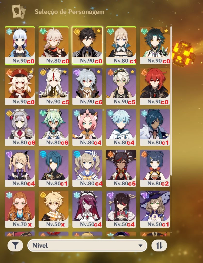 Lista de personagens 5 estrelas Genshin Impact