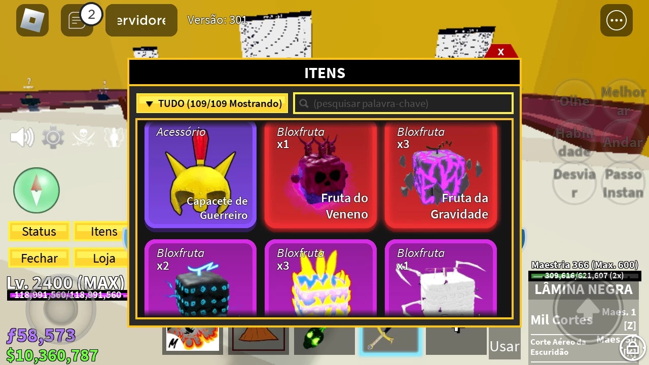 Perdi minha conta do roblox 😭blox fruits 2023.. 