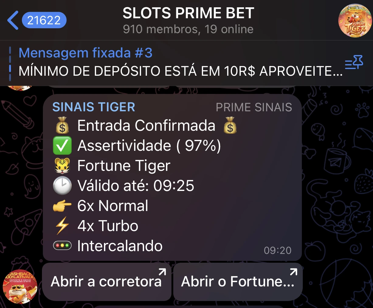 SINAIS PAGANTES ???? FORTUNE TIGER ???? - Grupos De Links - Links De Grupos Do WhatsApp E Telegram