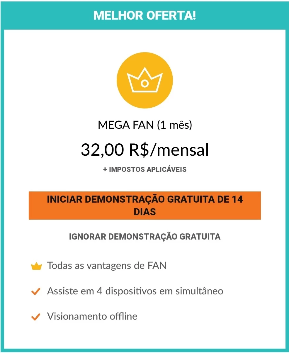 Conta Crunchyroll Premium Mega Fan (1 Mês) - Assinaturas E Premium - DFG