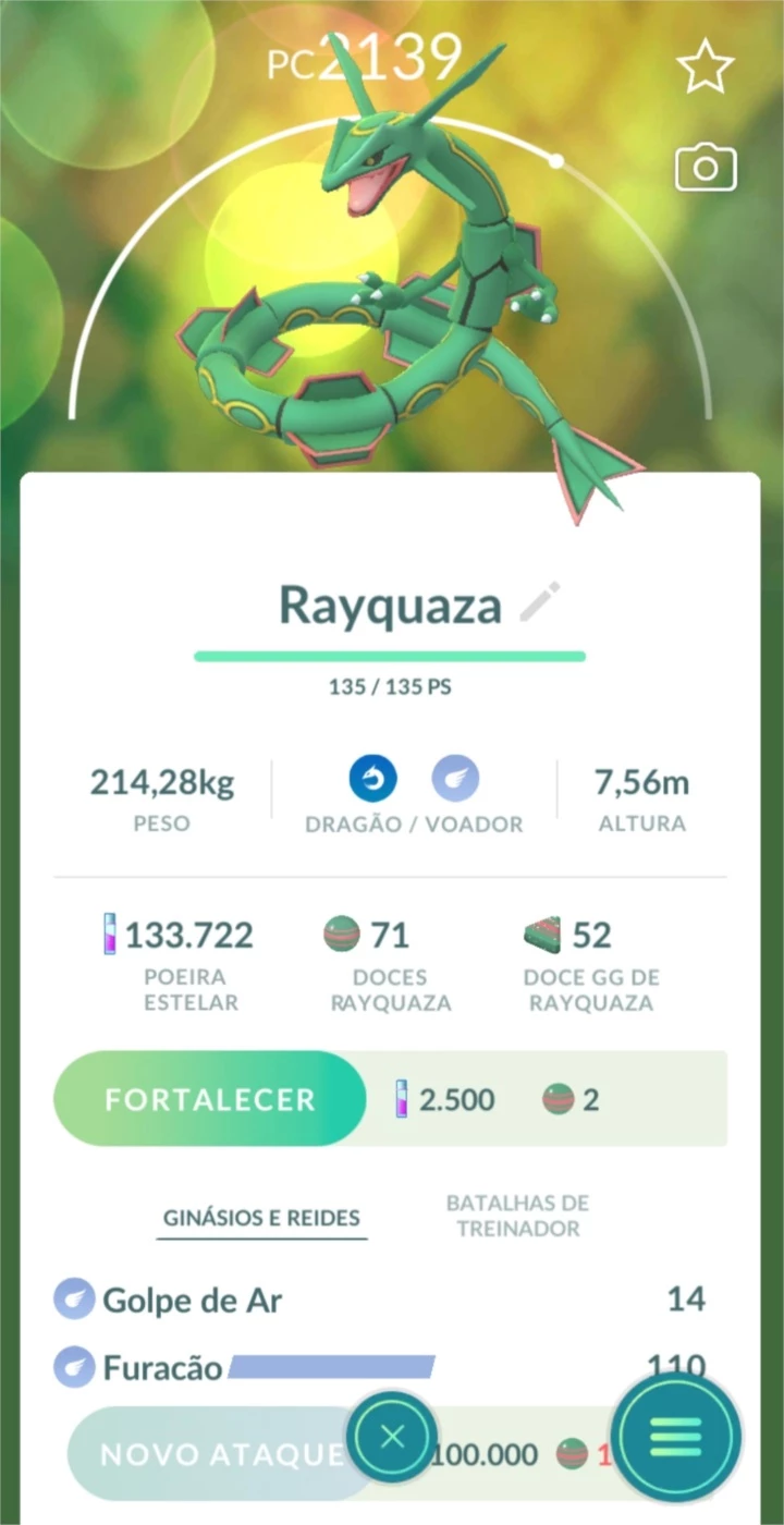 Captura De Pokemon Lendário - Rayquaza - Pokemon Go - DFG