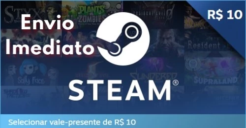 Gift Card STEAM: 10 Reais - Cartão Presente Digital