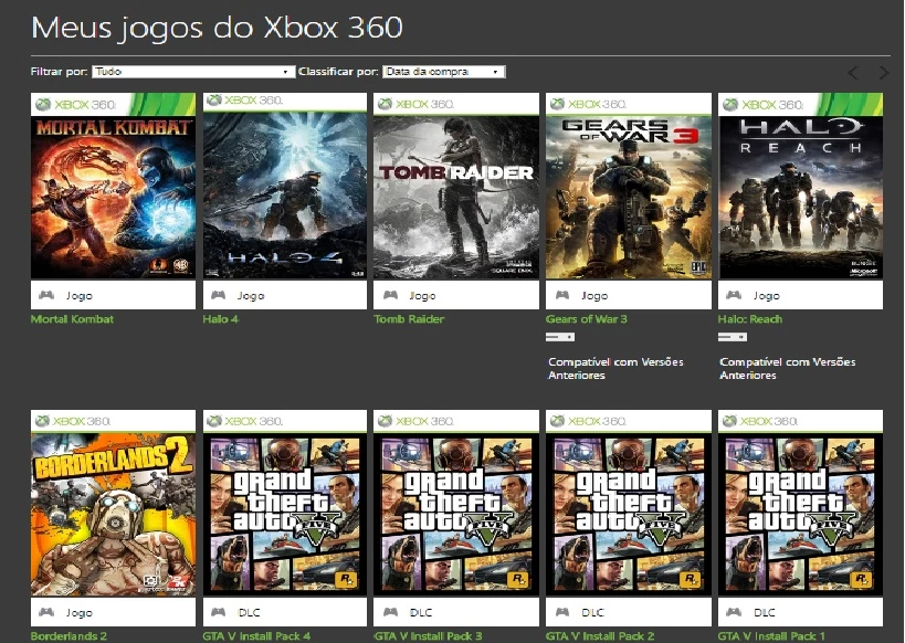 Todos os Jogos Grátis da Xbox Live 