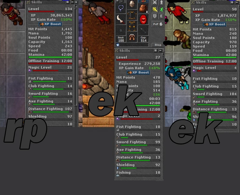 Ek 400, Club, Skill 104 Celebra, Full Imbuement, 5 Runas - Tibia - DFG