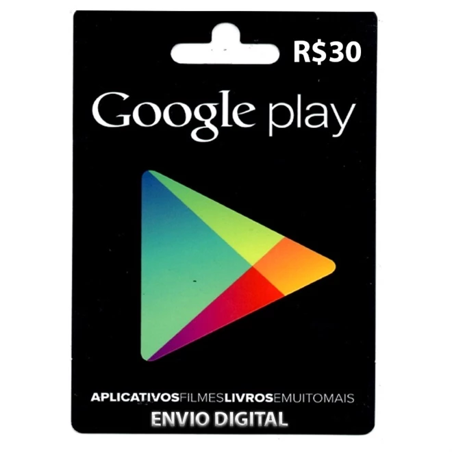 Códigos grátis gift card Google Play + Bônus R$ 100 - Recarga Google Play  (Online)