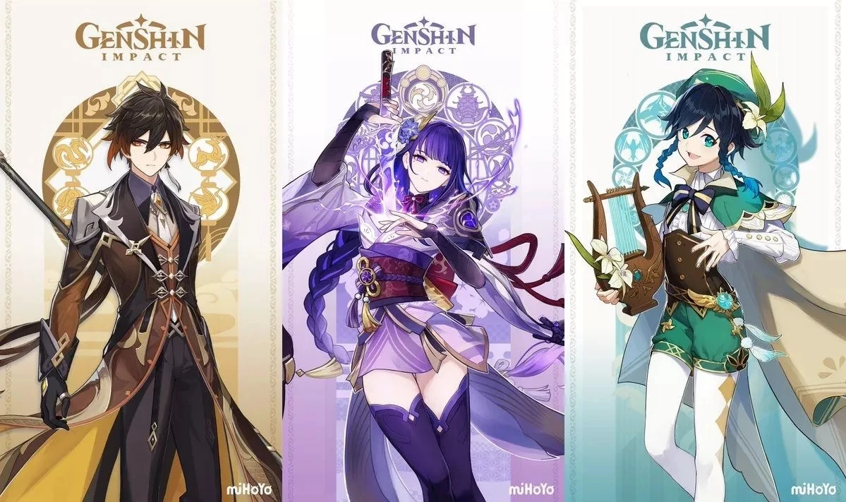 Venti / Ar 14 + 7 Personagens 4* (Traveller Feminina) - Genshin